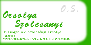 orsolya szolcsanyi business card
